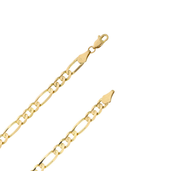 Collar de tres eslabones por uno en oro amarillo 14 kilates.