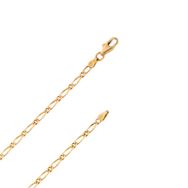 Collar eslabón combinado en oro amarillo 14 kilates.