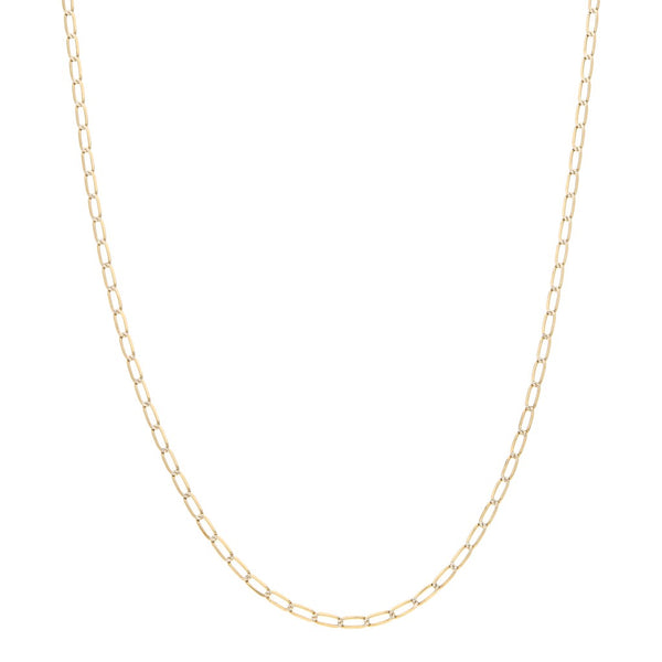 Collar eslabón encontrado platinado en oro amarillo 14 kilates.