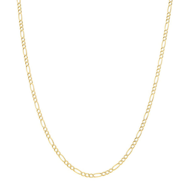 Collar de tres eslabones por uno en oro amarillo 14 kilates.