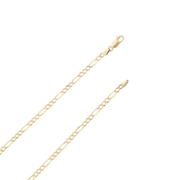 Collar de tres eslabones por uno en oro amarillo 14 kilates.