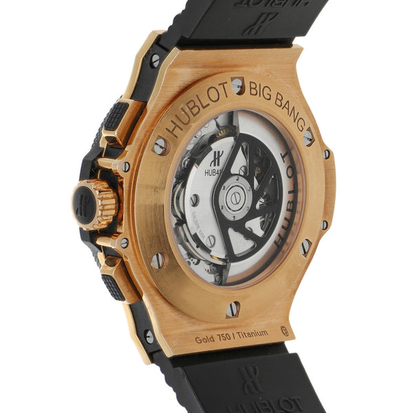 Reloj Hublot para caballero modelo Big Bang vistas en oro amarillo 18 kilates.
