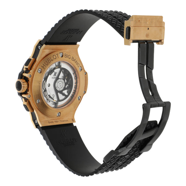 Reloj Hublot para caballero modelo Big Bang vistas en oro amarillo 18 kilates.