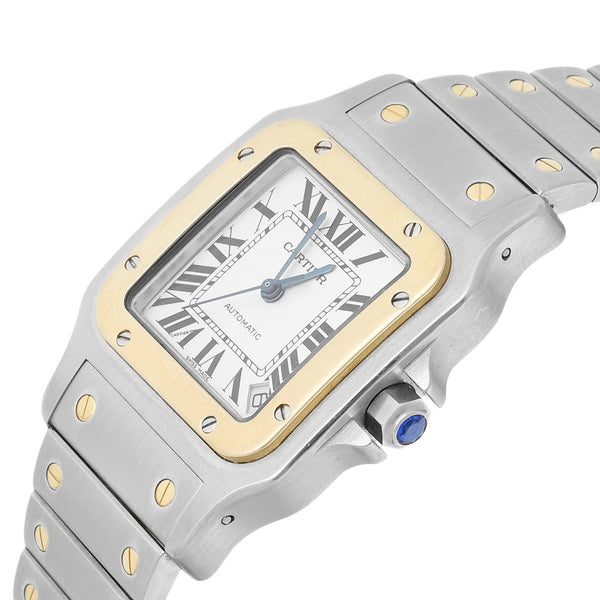 Reloj Cartier para caballero modelo Santos Galbée vistas oro amarillo 18 kilates.