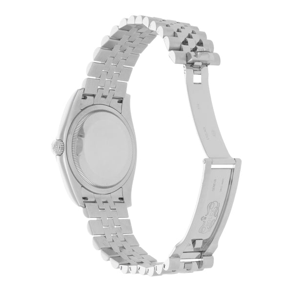Reloj Rolex para caballero modelo Oyster Perpetual Date Just vistas en oro blanco 18 kilates.