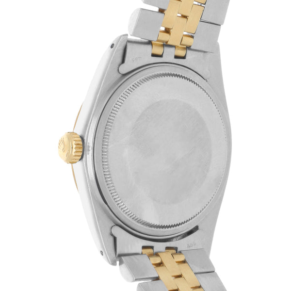 Reloj Rolex para caballero modelo Oyster Perpetual DateJust vistas en oro amarillo 18 kilates.