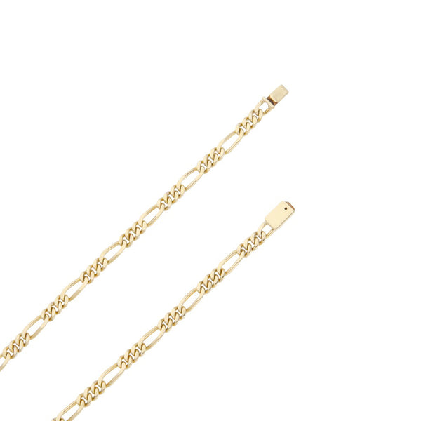 Collar de tres eslabones por uno en oro amarillo 14 kilates.