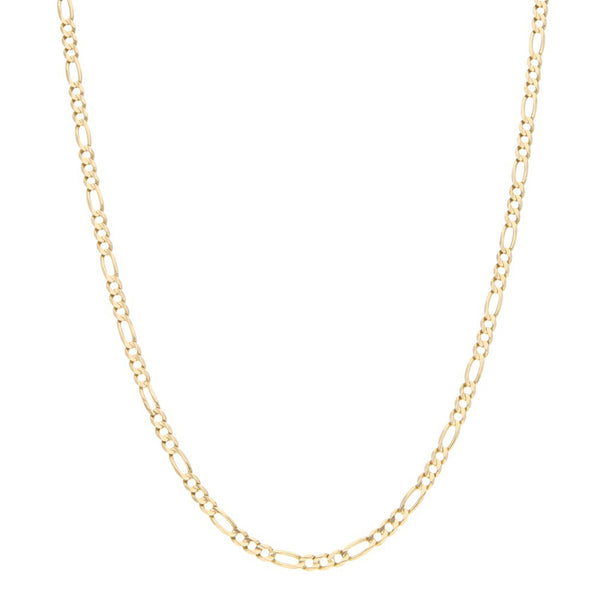 Collar de tres eslabones por uno en oro amarillo 14 kilates.