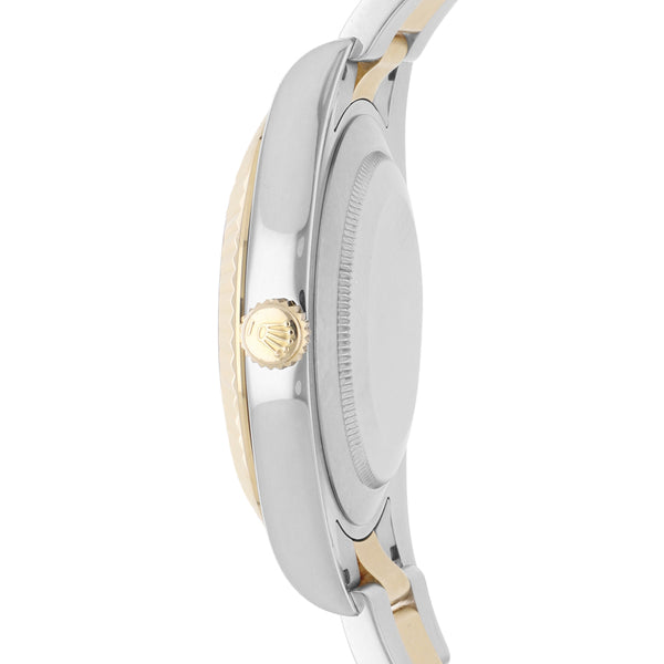 Reloj Rolex para caballero modelo Oyster Perpetual DateJust vistas en oro amarillo 18 kilates.