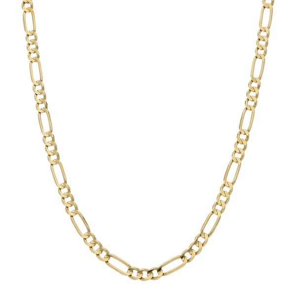 Collar de tres eslabones por uno en oro amarillo 14 kilates.