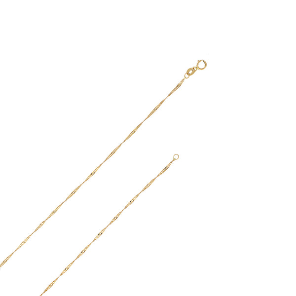 Collar eslabón torzal con medalla diseño especial motivo San Judas Tadeo en oro amarillo 14 kilates.