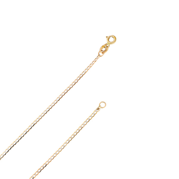 Juego de collar eslabón encontrado y dije diseño especial motivo corazón con diamantes en oro amarillo 14 kilates.