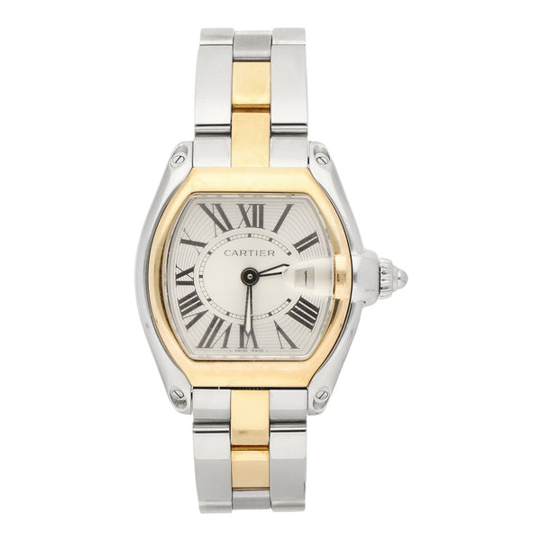 Reloj Cartier para dama modelo Roadster vistas oro amarillo 18 kilates.