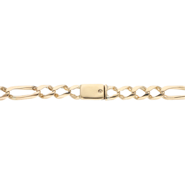 Pulsera de tres eslabones por uno en oro amarillo 14 kilates.