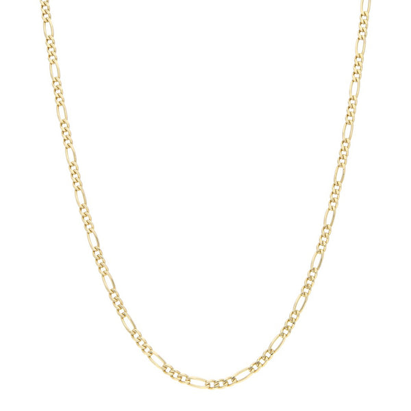 Collar de tres eslabones por uno en oro amarillo 14 kilates.