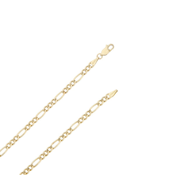 Collar de tres eslabones por uno en oro amarillo 14 kilates.