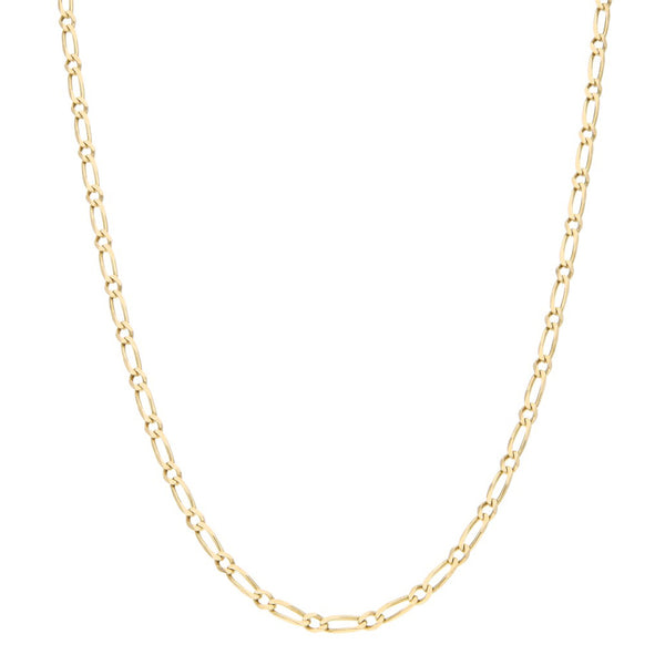 Collar eslabón combinado en oro amarillo 14 kilates.