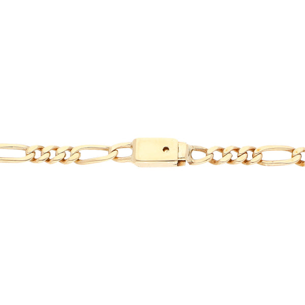 Pulsera de tres eslabones por uno en oro amarillo 14 kilates.
