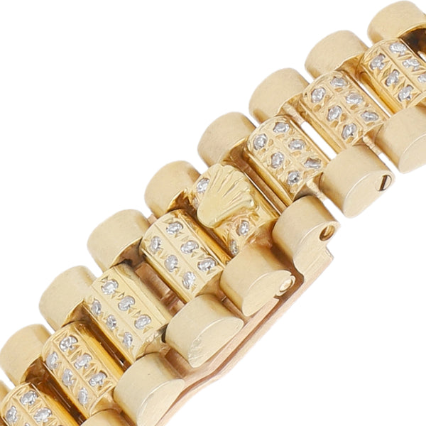 Reloj Rolex para dama modelo Oyster Perpetual DateJust en oro amarillo 18 kilates.