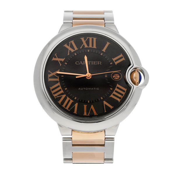 Reloj Cartier para caballero modelo Ballon Bleu Vistas en oro rosa 18 kilates.