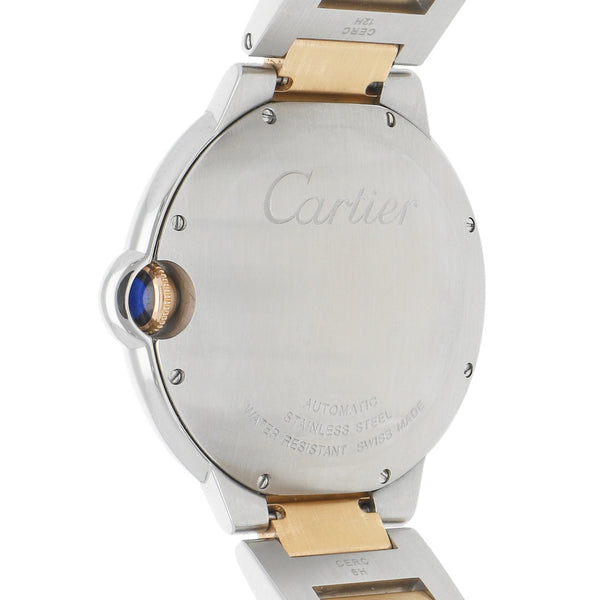 Reloj Cartier para caballero modelo Ballon Bleu Vistas en oro rosa 18 kilates.