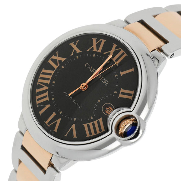 Reloj Cartier para caballero modelo Ballon Bleu Vistas en oro rosa 18 kilates.