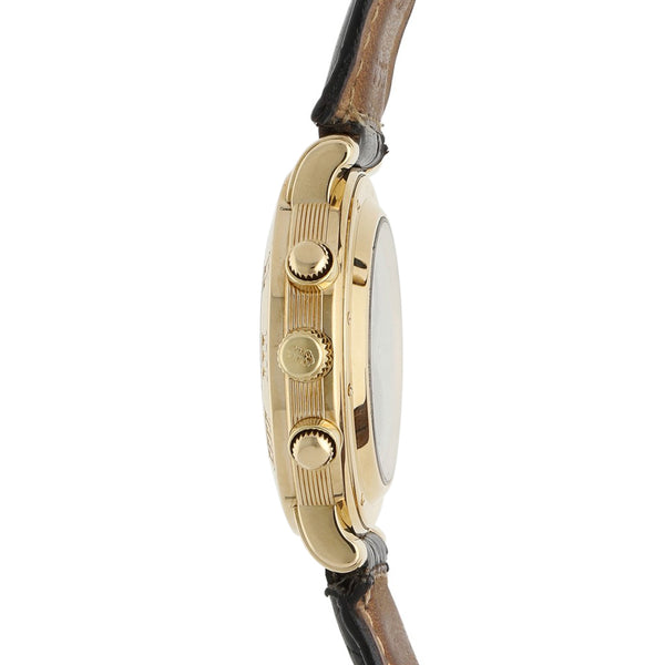 Reloj Corum para caballero modelo Romvlvs caja y broche en oro amarillo 18 kilates.
