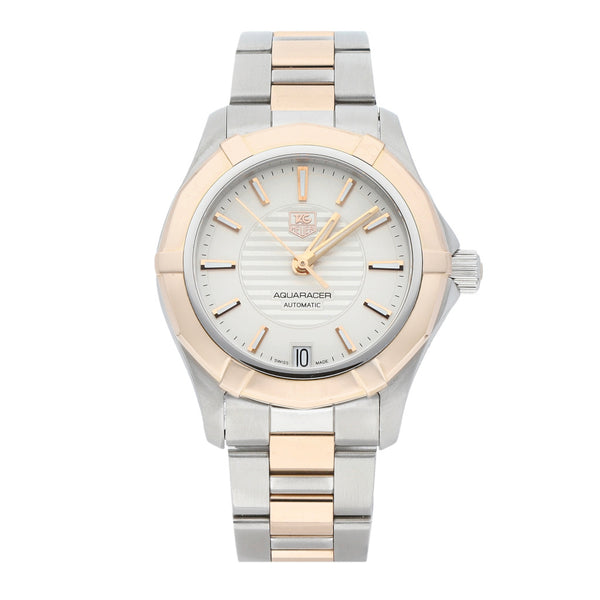 Reloj Tag Heuer para dama modelo Aquaracer vistas oro rosa 18 kilates.