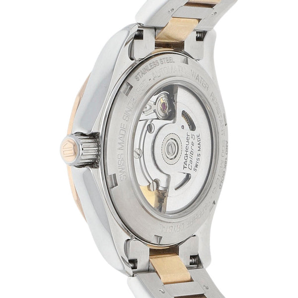 Reloj Tag Heuer para dama modelo Aquaracer vistas oro rosa 18 kilates.
