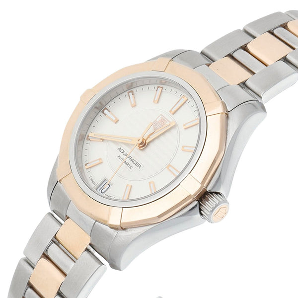 Reloj Tag Heuer para dama modelo Aquaracer vistas oro rosa 18 kilates.