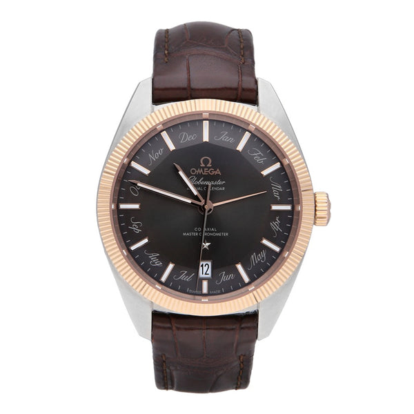 Reloj Omega para caballero modelo Constellation Globemaster vistas en oro rosa 18 kilates.