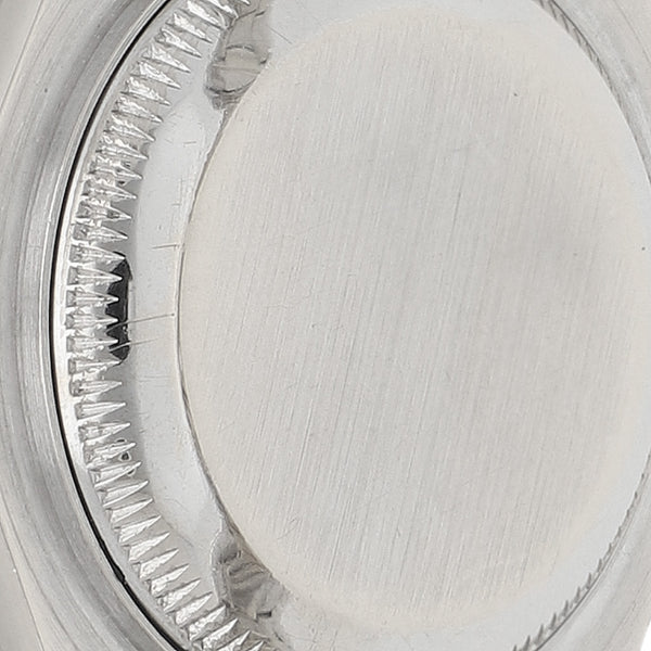 Reloj Rolex para dama modelo Oyster Perpetual DateJust en oro blanco 18 kilates.