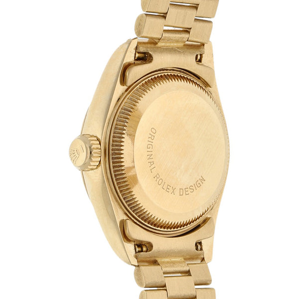 Reloj Rolex para dama modelo Oyster Perpetual DateJust en oro dos tonos 18 kilates.