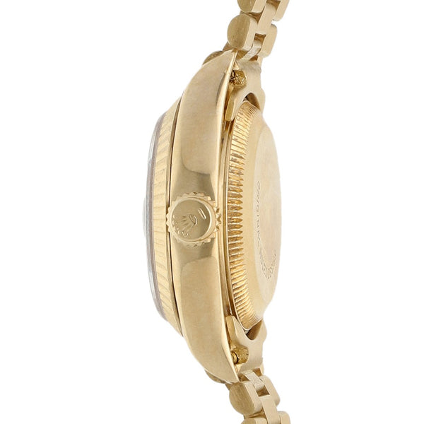 Reloj Rolex para dama modelo Oyster Perpetual DateJust en oro dos tonos 18 kilates.
