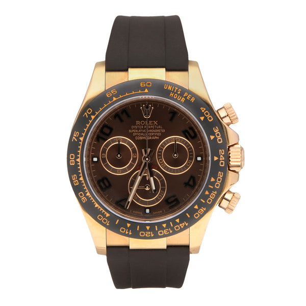 Reloj Rolex Unisex modelo Oyster Perpetual Cosmograph Daytona caja y broche en oro rosa 18 kilates.
