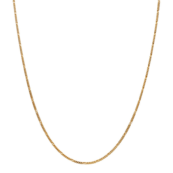 Collar eslabón tipo espiga en oro amarillo 14 kilates.