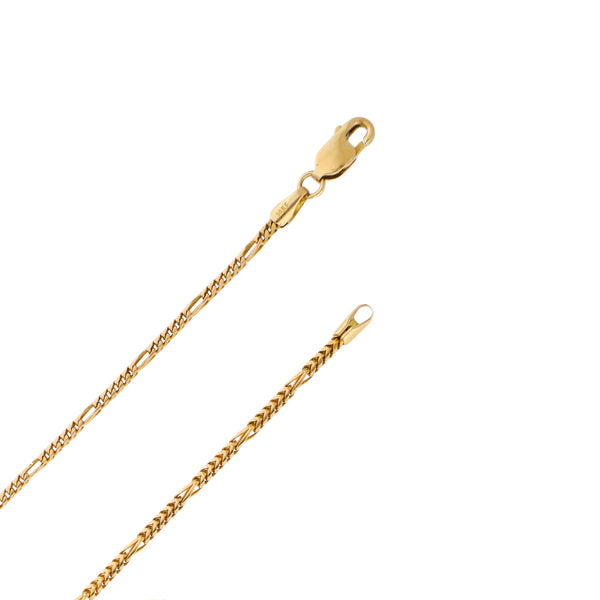 Collar eslabón tipo espiga en oro amarillo 14 kilates.