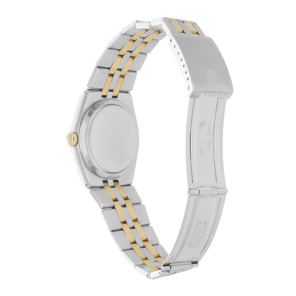 Reloj Rolex para caballero modelo Oyster Quartz DateJust vistas oro amarillo 18 kilates.
