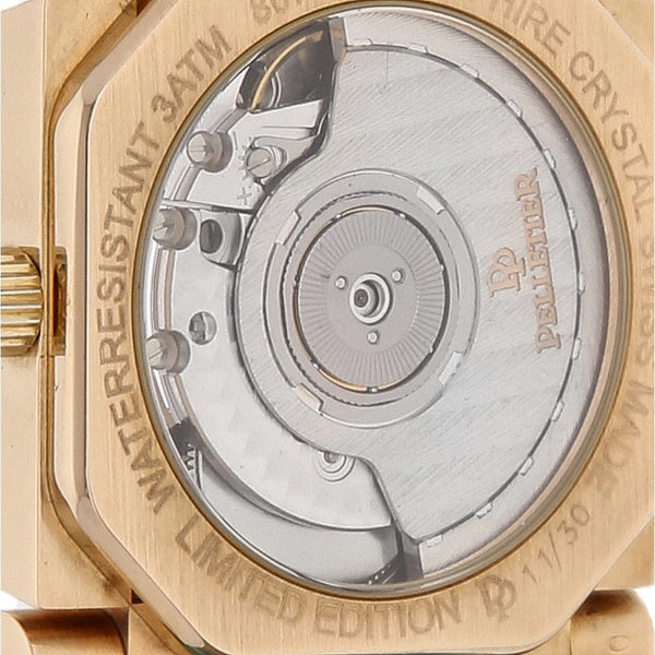 Reloj Pelletier para caballero edición limitada caja y broche en oro rosa 18 kilates.