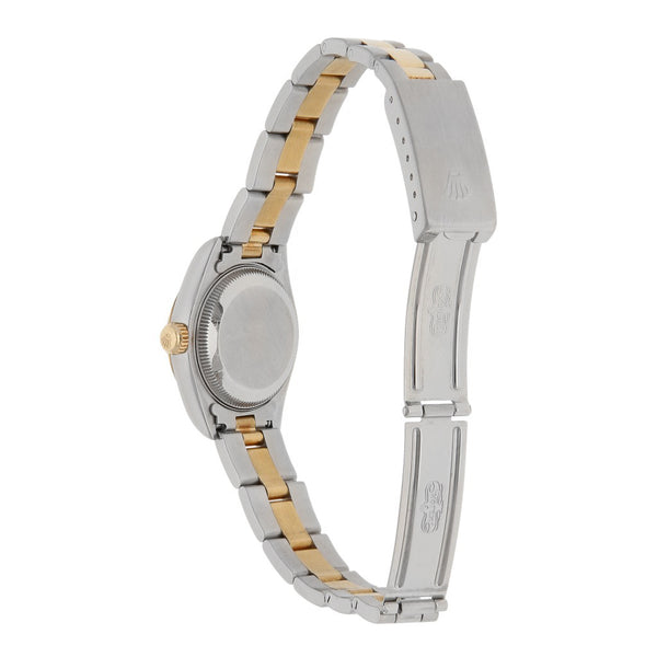 Reloj Rolex para dama modelo Oyster Perpetual DateJust vistas en oro amarillo 18 kilates.