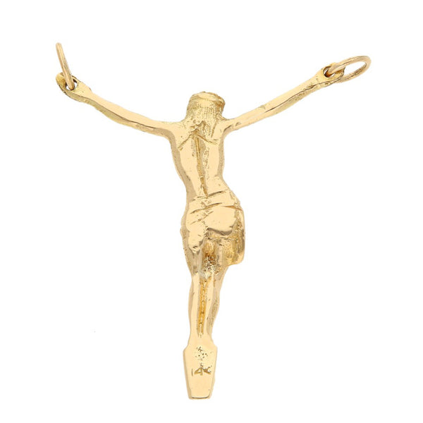 Cristo diseño especial en oro amarillo 14 kilates.