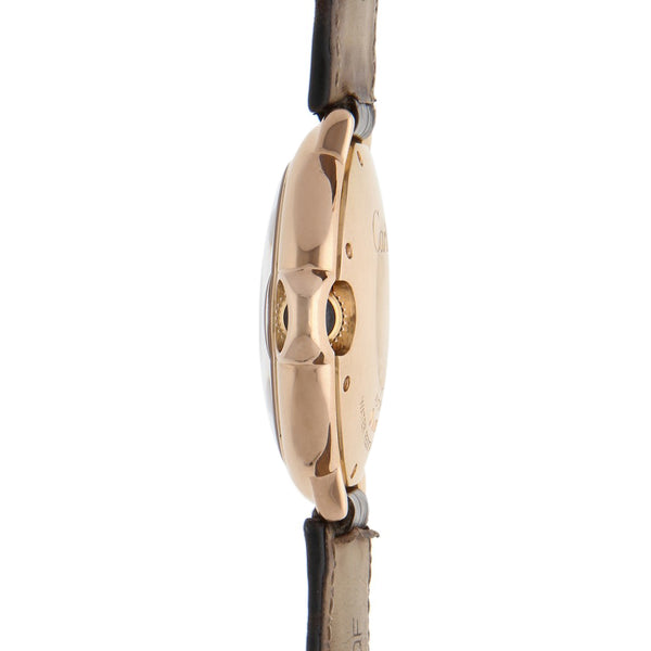 Reloj Cartier para dama modelo Ballon Bleu caja y broche en oro rosa 18 kilates.