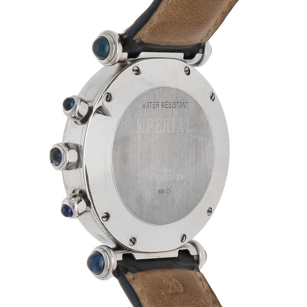 Reloj Chopard para dama modelo Imperiale caja y broche en oro blanco 18 kilates.