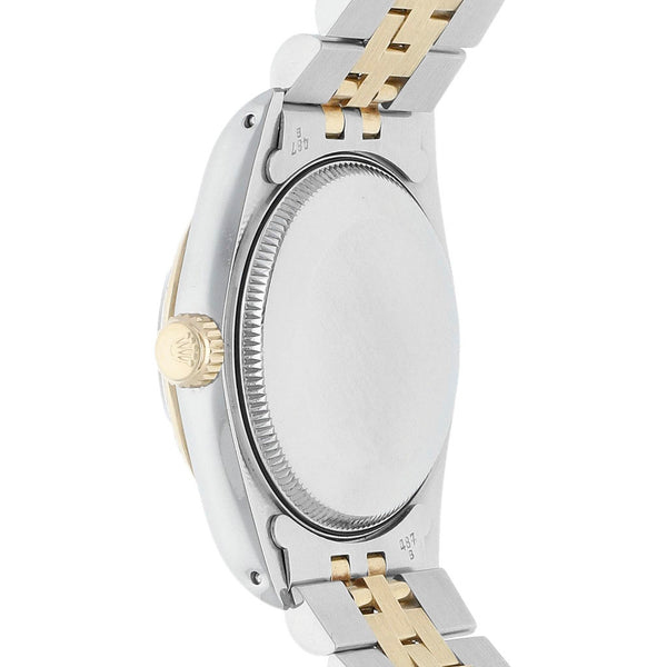 Reloj Rolex para dama modelo Oyster Perpetual DateJust vistas en oro amarillo 18 kilates.
