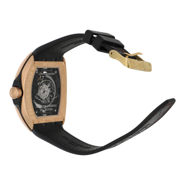Reloj Franck Muller para caballero modelo Vanguard Edicion México La Mejor Carrera del Mundo caja en oro rosa 18 kilates.