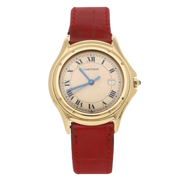 Reloj Cartier para dama modelo Panthere Cougar caja en oro amarillo 18 kilates.
