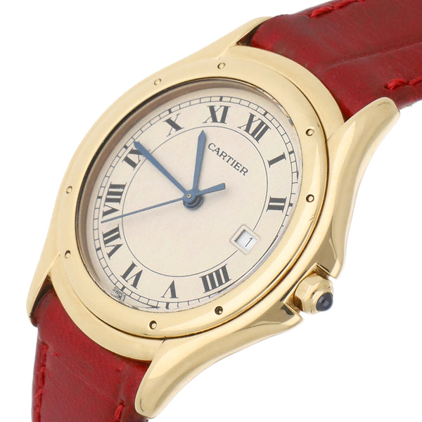 Reloj Cartier para dama modelo Panthere Cougar caja en oro amarillo 18 kilates.