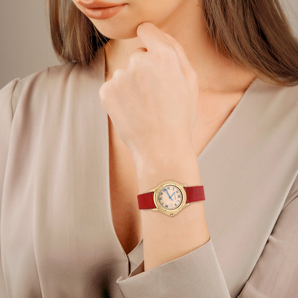 Reloj Cartier para dama modelo Panthere Cougar caja en oro amarillo 18 kilates.