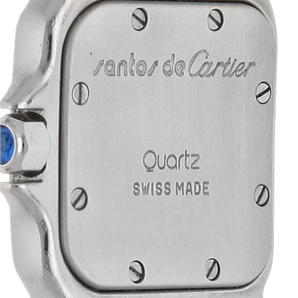 Reloj Cartier para dama modelo Santos con vistas oro amarillo 18 kilates.
