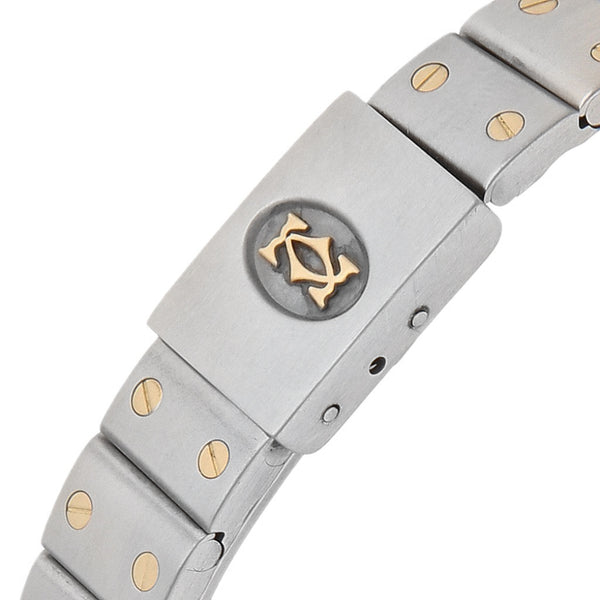 Reloj Cartier para dama modelo Santos con vistas oro amarillo 18 kilates.